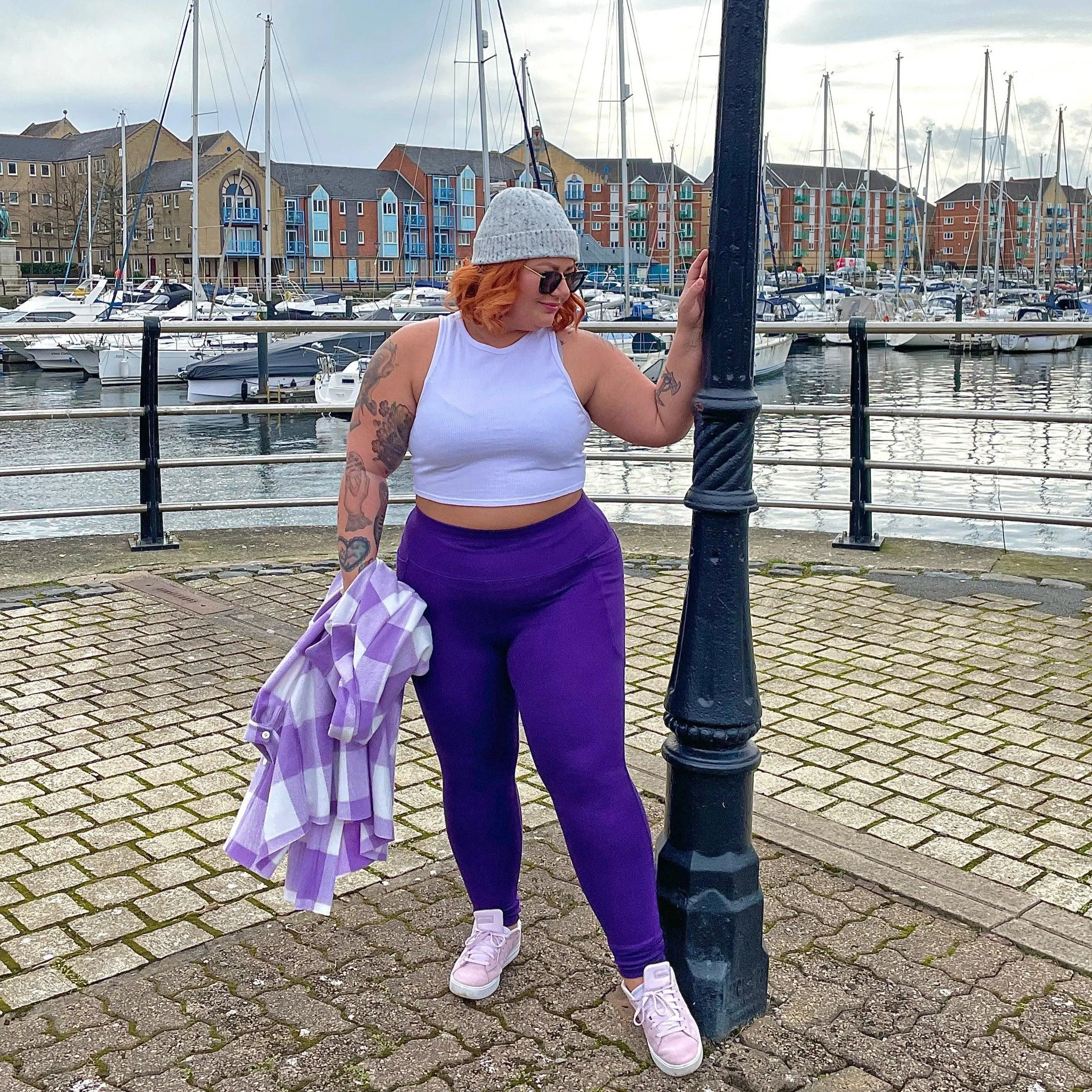 Squat Proof Long Leggings - Suffragette Purple 6 Squat Proof Long Leggings - Suffragette Purple