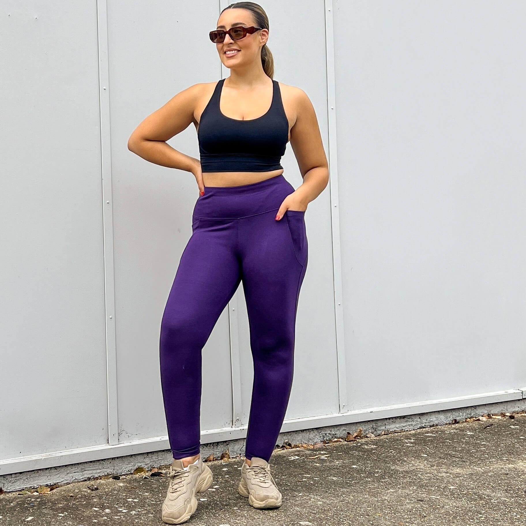 Squat Proof Long Leggings - Suffragette Purple 8 Squat Proof Long Leggings - Suffragette Purple