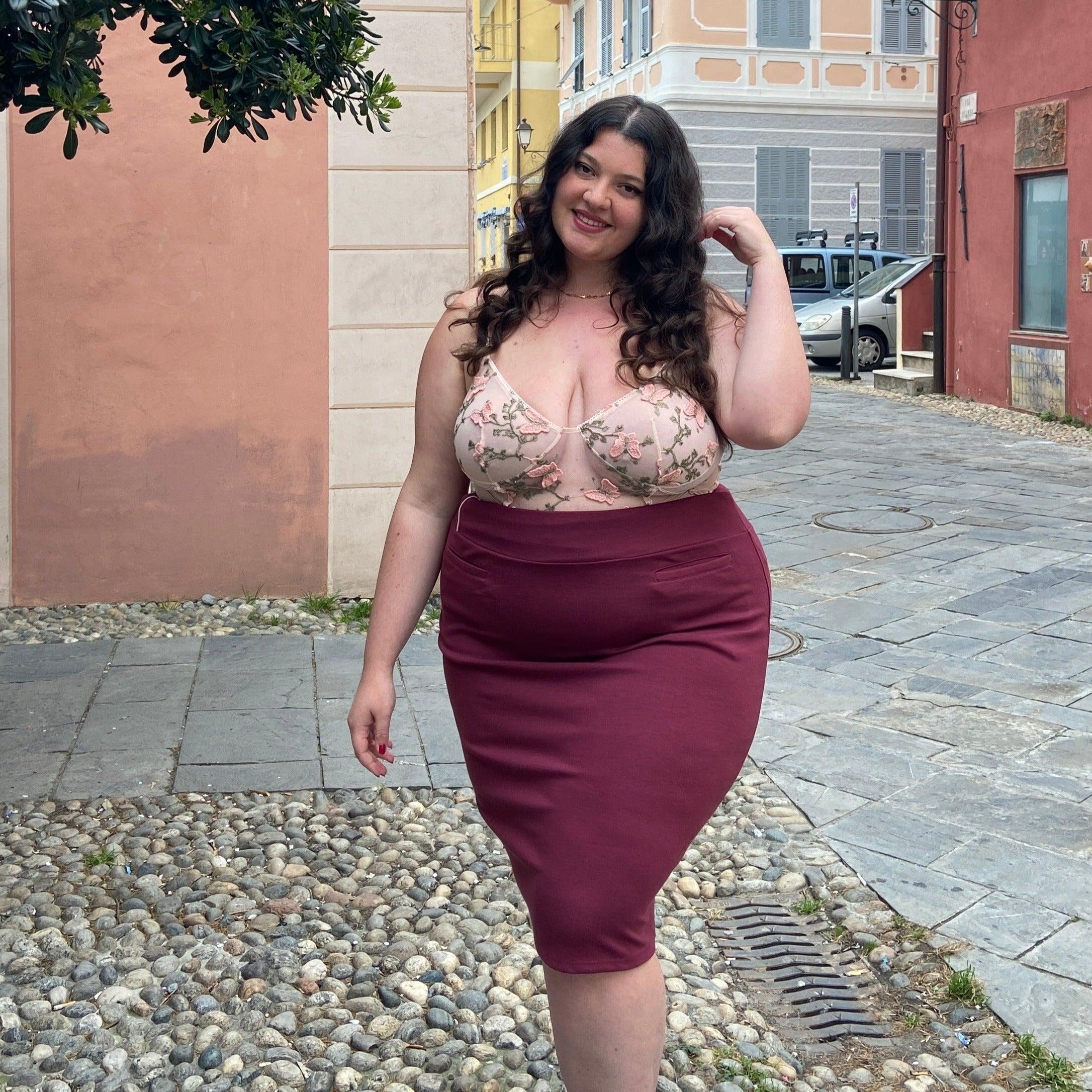 Pencil Skirt - Burgundy 3 Pencil Skirt - Burgundy