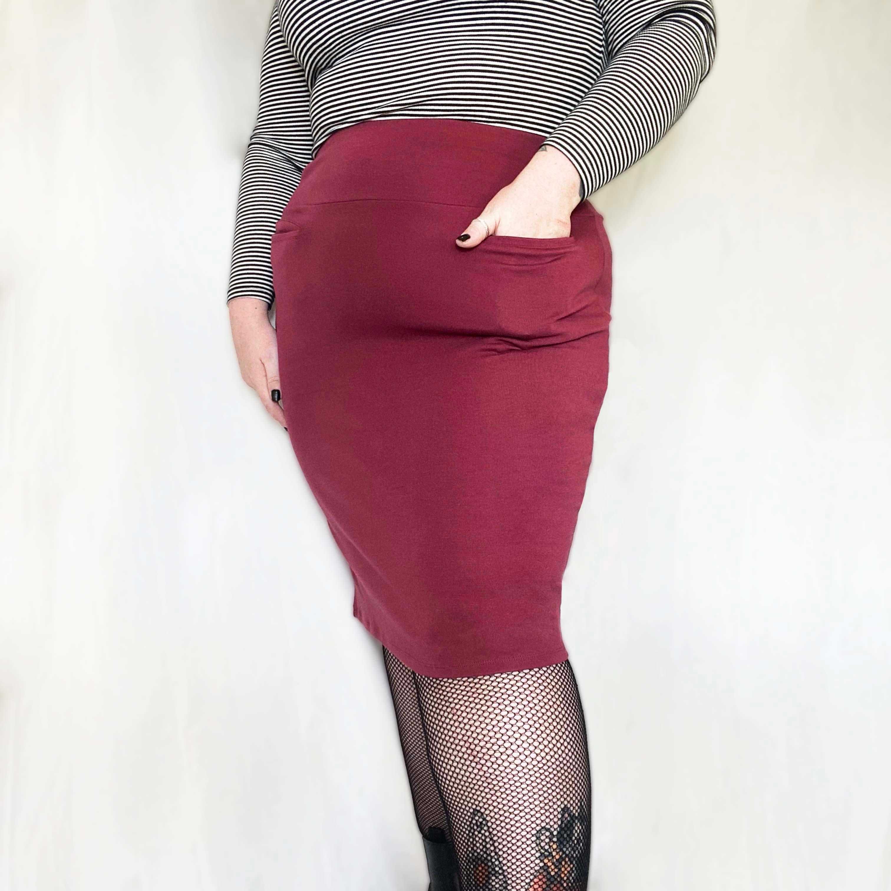 Pencil Skirt - Burgundy 5 Pencil Skirt - Burgundy