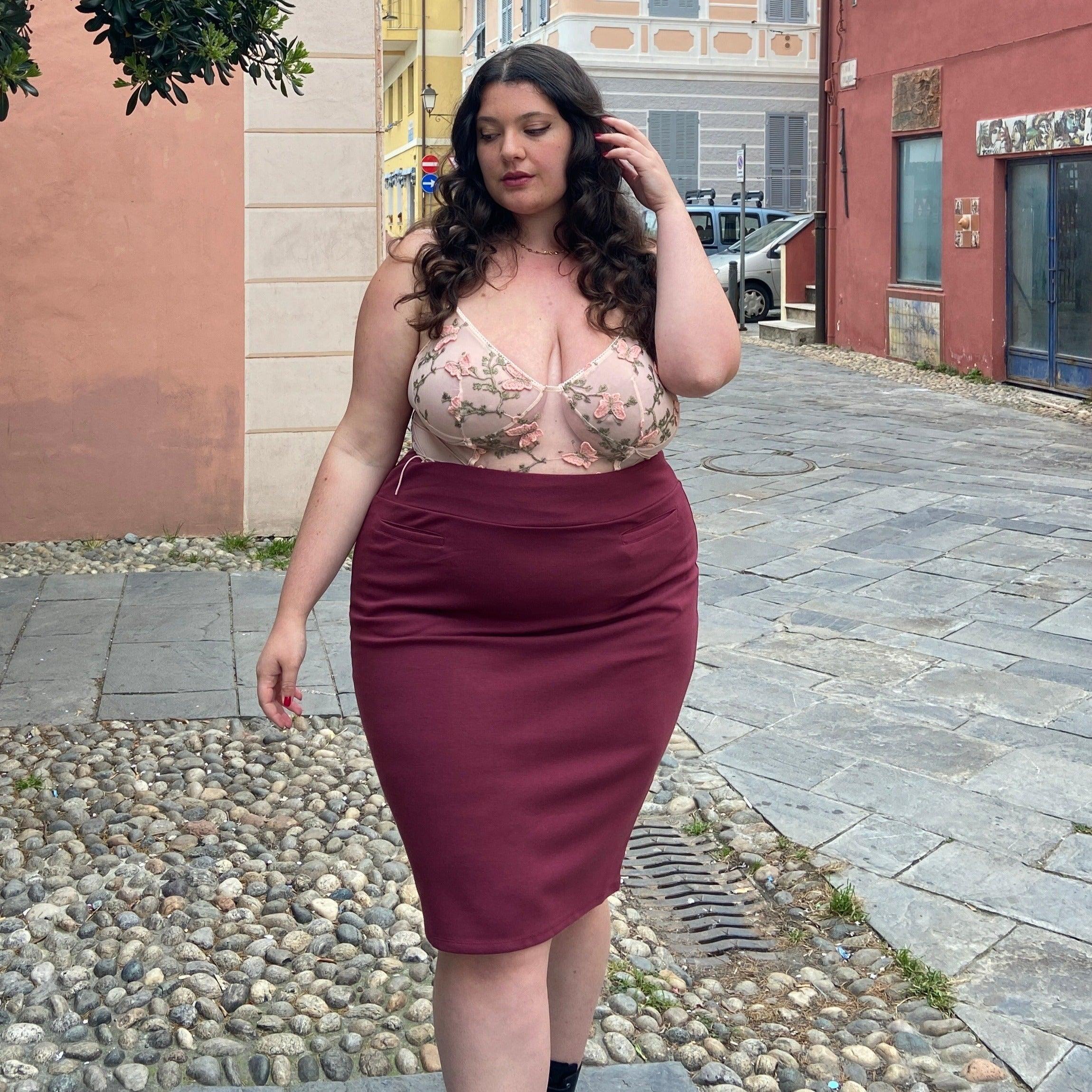 Pencil Skirt - Burgundy 7 Pencil Skirt - Burgundy