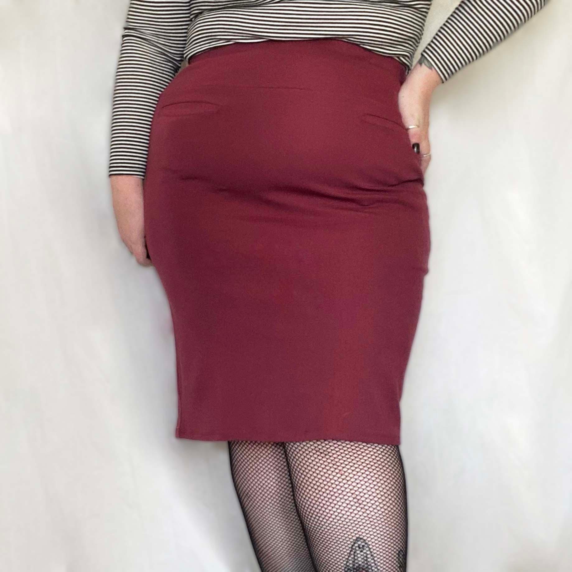 Pencil Skirt - Burgundy 9 Pencil Skirt - Burgundy